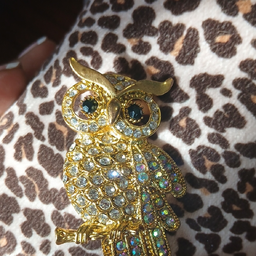 Gold and Silver Owl Brooch